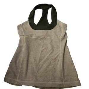 Lululemon Racerback Athletic Tank Top Scoop Neck Performance Women's Gray Size 8